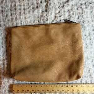 Free People bag clutch brown vegan leather